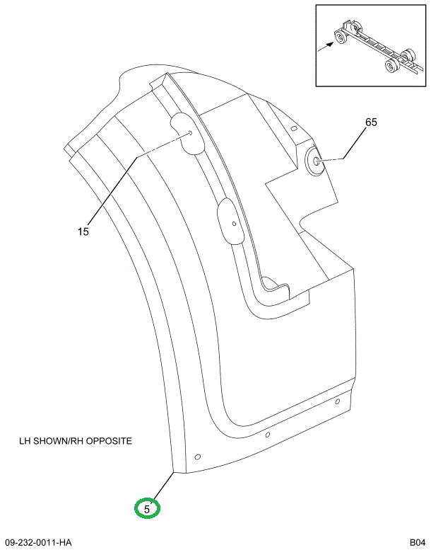 1657747C4 EXTNSION,EXTENSION FRONT FENDE