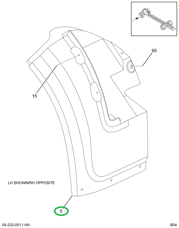 1657748C4 EXTNSION,EXTENSION FRONT FENDE