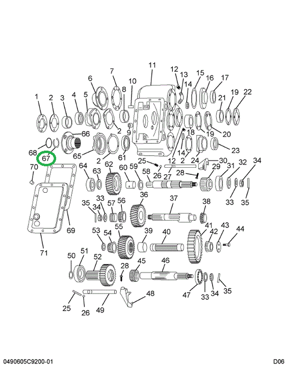 165814R1 Snapring, Transfer Case