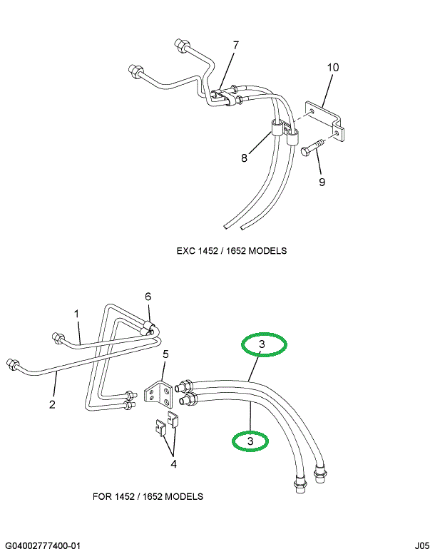 1658164C1 HOSE ASSY HYD