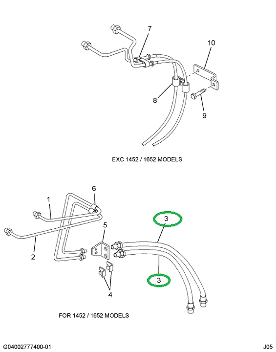 1658164C1 HOSE ASSY HYD