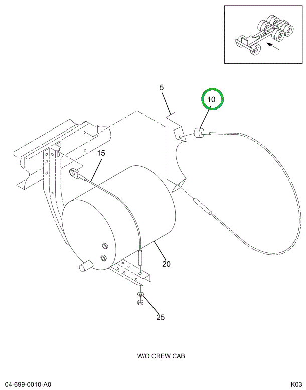 1658610C1 CABLE ASSY AIR TANK