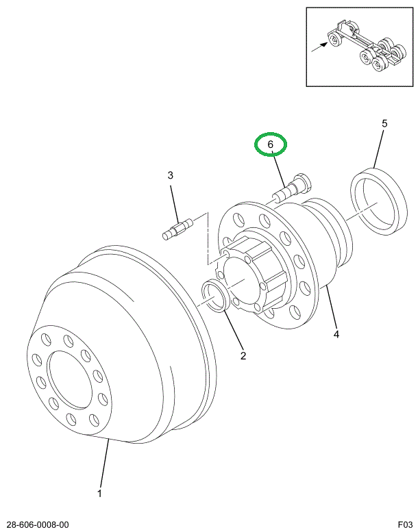 1659065C1 STUD,BOLT  RIM MTG LH