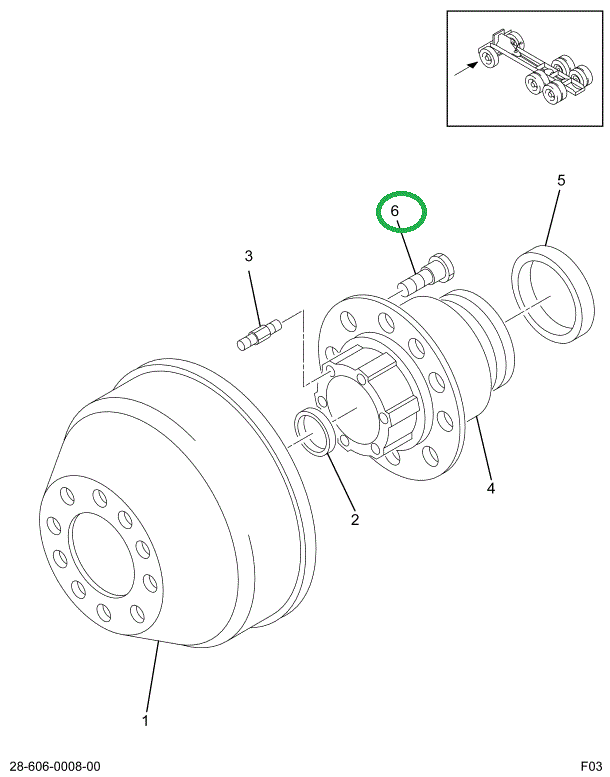 1659066C1 STUD,BOLT  RIM MTG BH