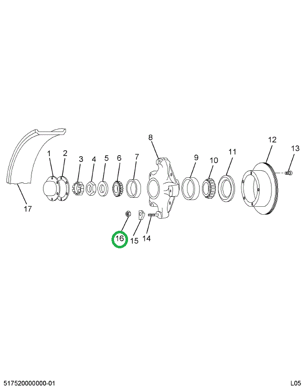 1660095C1 NUT SPECIAL 5/8