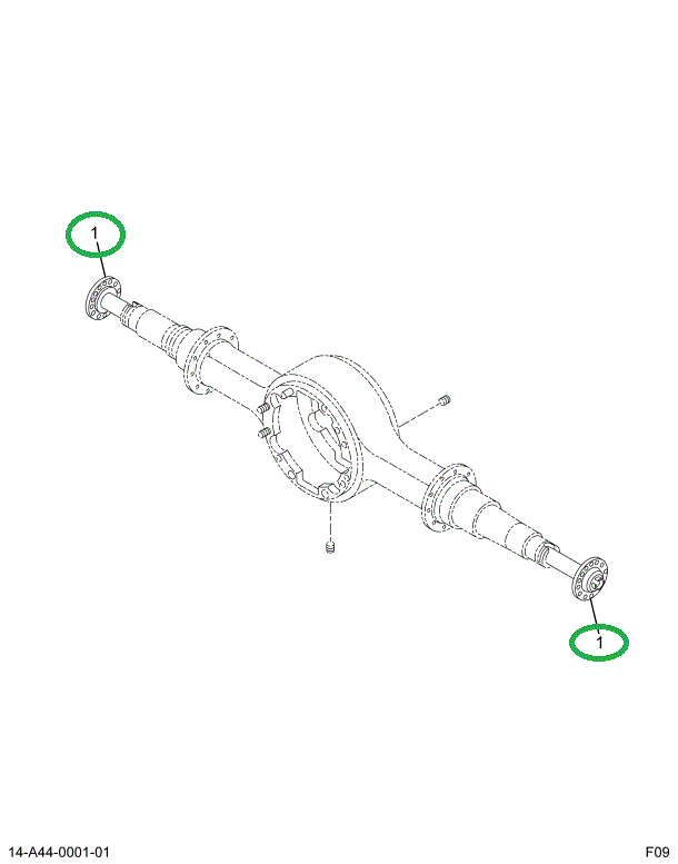 1660758C1 SHAFT RR AXLE 46SPL 43.80 LNG