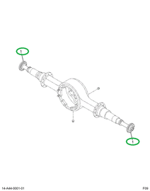 1660759C1 SHAFT RR AXLE 43.93IN 46SPL