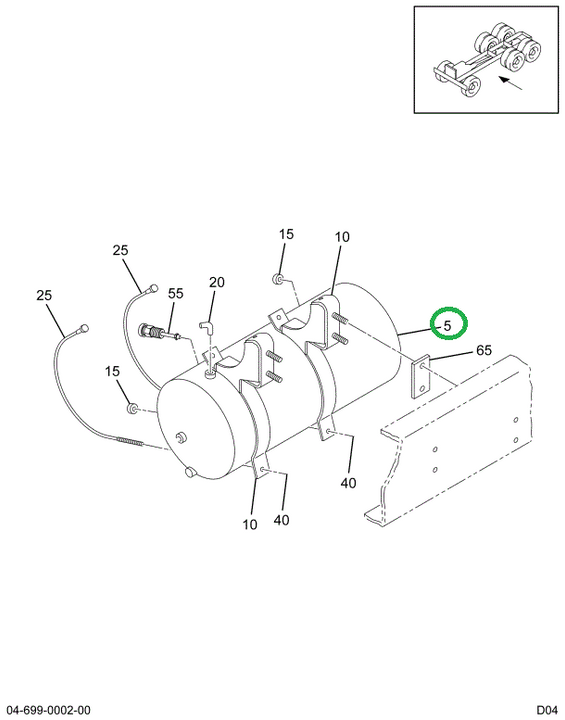 1660874C1 TANK AIR PRESS