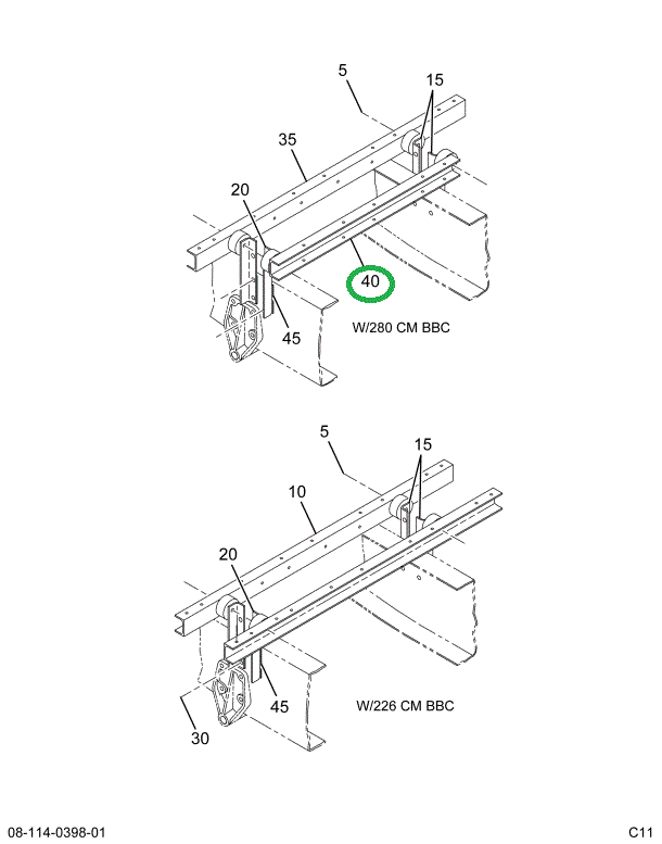 1660938C1 Spacer, Battery Box Tray Suppo