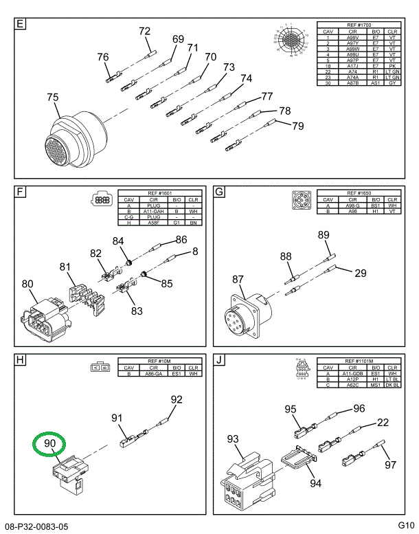 1661196C1 BODY CONNECTOR 2-WAY FEMALE