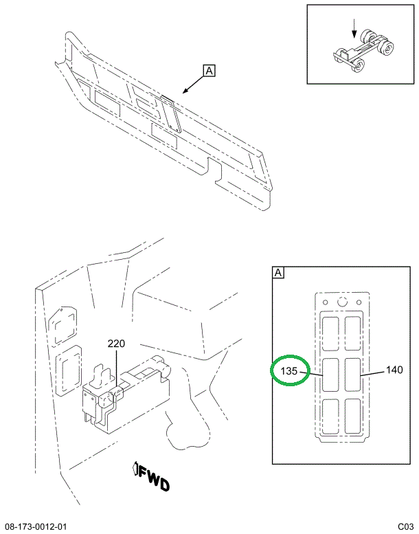 1661234C3 SWITCH HEADLIGHT ROCKER