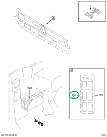 1661234C3 SWITCH HEADLIGHT ROCKER