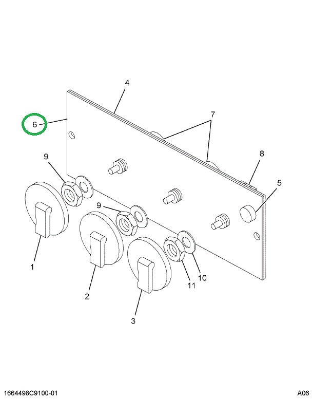 1661284C1 PLATE HTR CONTROLS MTG