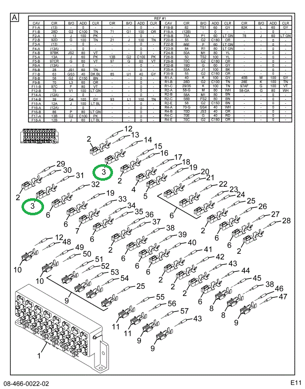 1661391C1 TERMINAL CABLE FEMALE TRIPLE