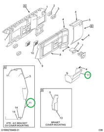 1661452C2 COVER INSTRU PNL LWR (BLACK)