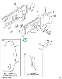 1661461C94 COVER ASSY INSTRU PNL (DARK BE