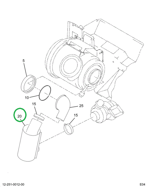 1661685C2 HOSE AIR CLNR TO TURBO