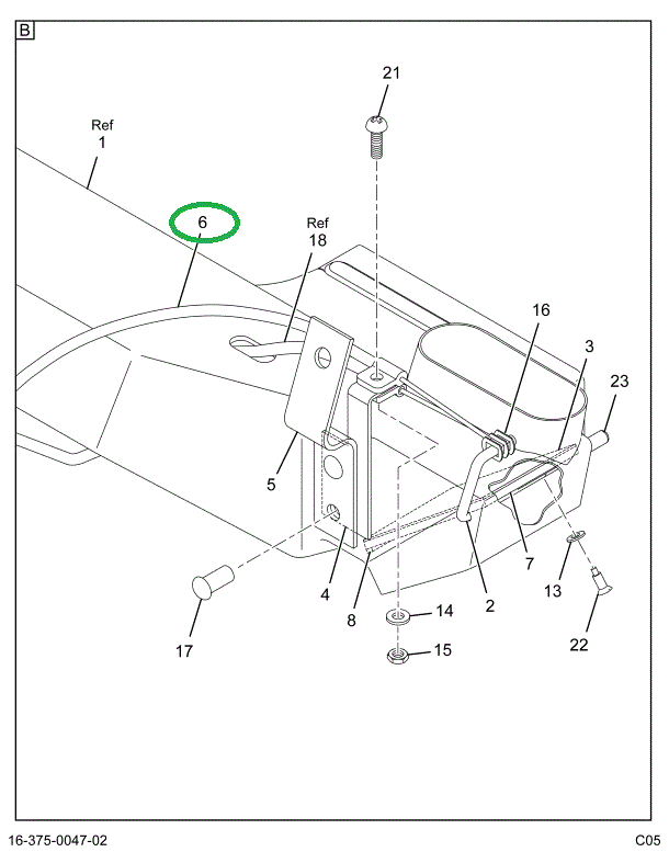 1661698C3 CABLE ASSY DRIVER FLOOR AIR