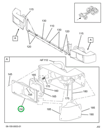 1661763C1 BEZEL HEADLIGHT LT