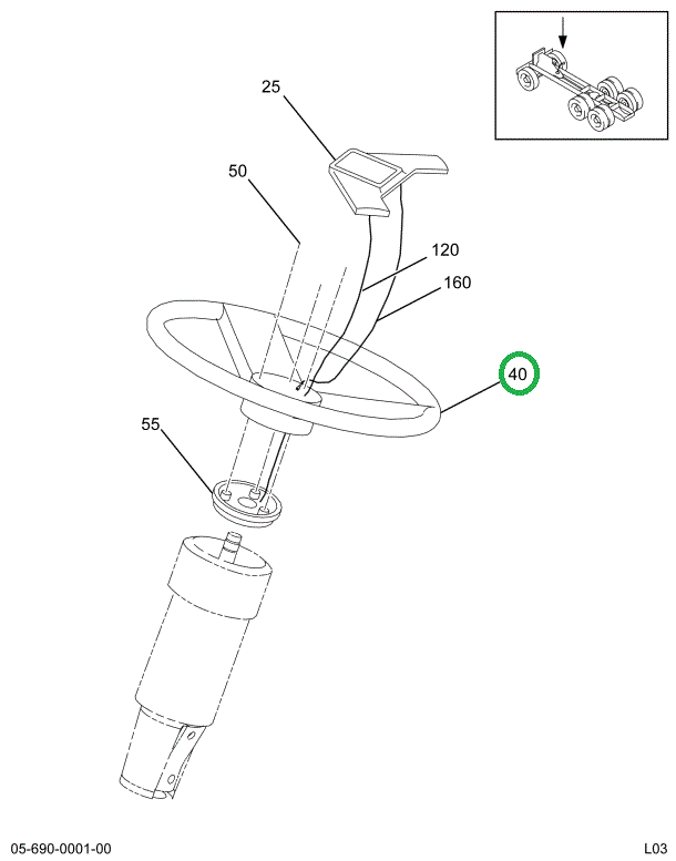 1661769C1 WHEEL ASSY STRG 18 IN