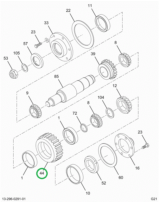 1663091C1 GEAR FRONT OUTPUT T/C