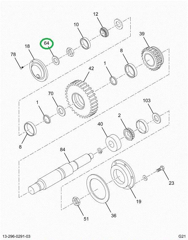 1663104C1 SHIM CAP FRT T/C .005