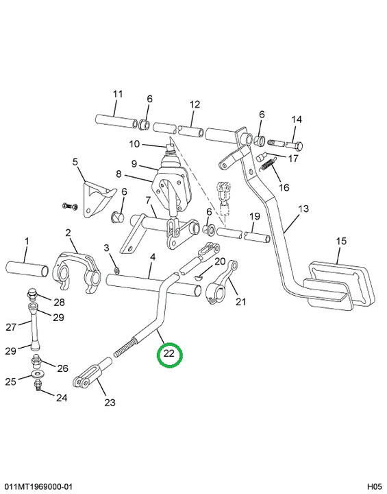1663527C92 ROD ASSY CLUTCH RELAY