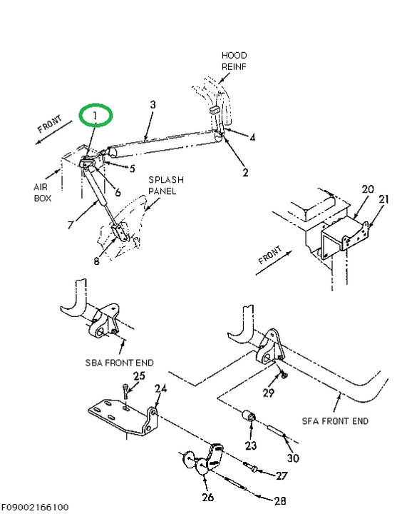 1663592C92 CABLE HOOD SAFETY CABLE