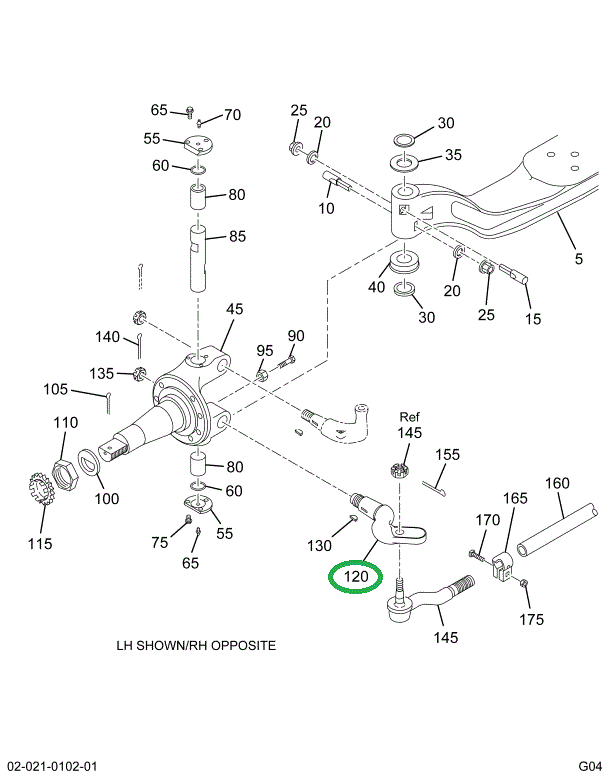 1664125C1 ARM-STRG TIE ROD LT 1.62