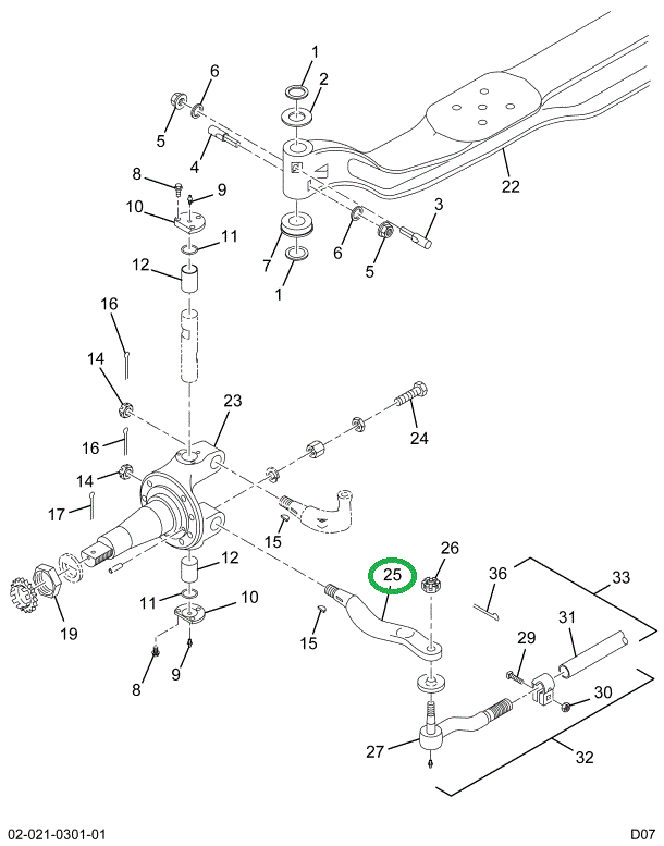 1664128C1 ARM STRG TIE ROD RT