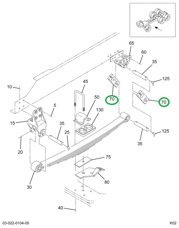 1664223C1 SHACKLE FRT SPRING