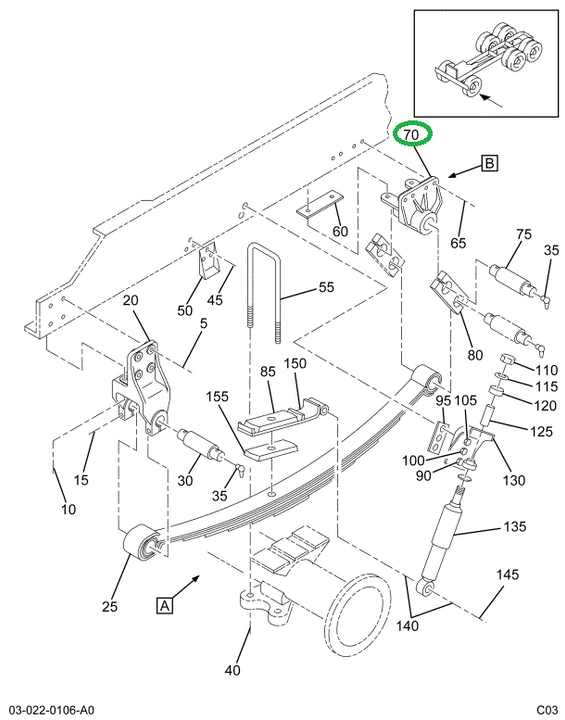 1664407C1 BRACKET FRT SPG RR LT