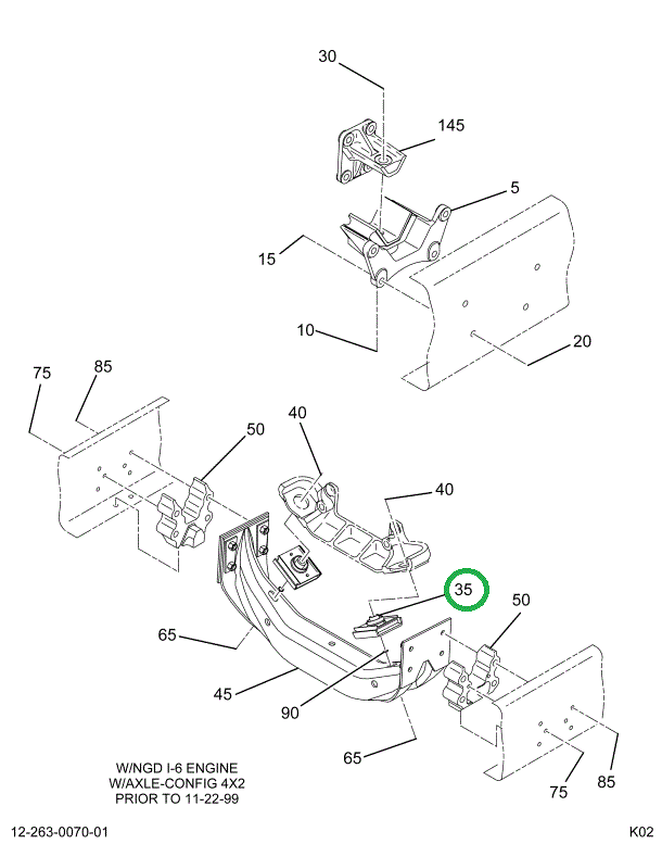 1664723C5 INSULTR,INSULATOR, ENGINE FRON