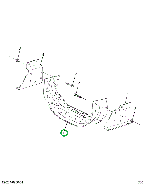 1664733C5 Crossmember, Engine Mounting F