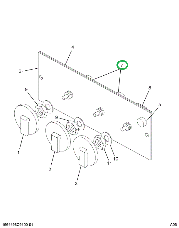 1664769C92 CONTROL HEATER-A/C