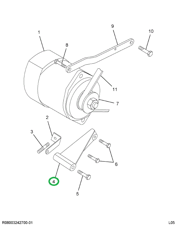 1664785C3 BRACKET ALTERNATOR MTG