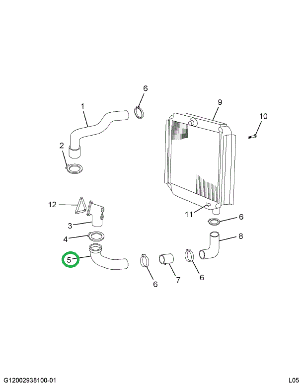 1664886C1 HOSE ASSY RDTR LOWER