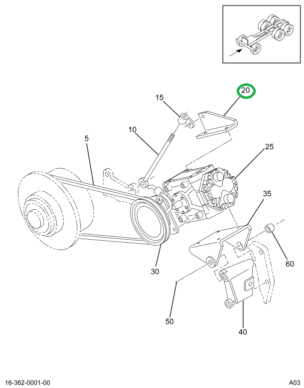 1665105C2 BRACKET COMPR MTG AIR COND