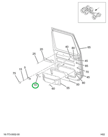 1665129C1 HANDLE DOOR INSIDE BLACK