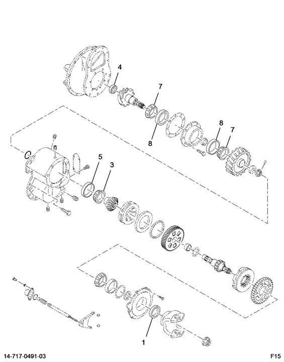 1665333C91 AXLE,KIT DIFF BRG/SEAL
