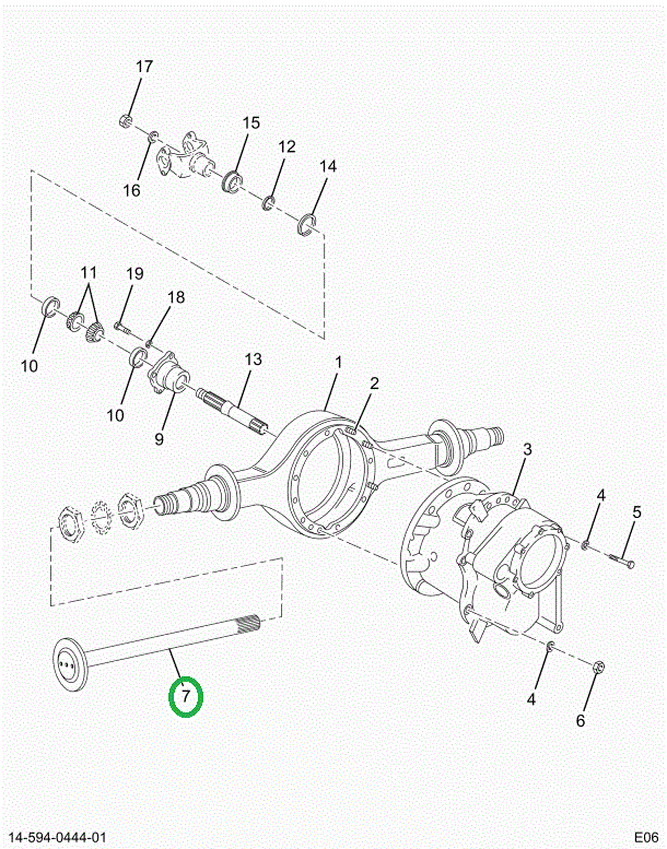 1665476C1 SHAFT RR AXLE 46SPL 39.22 LNG