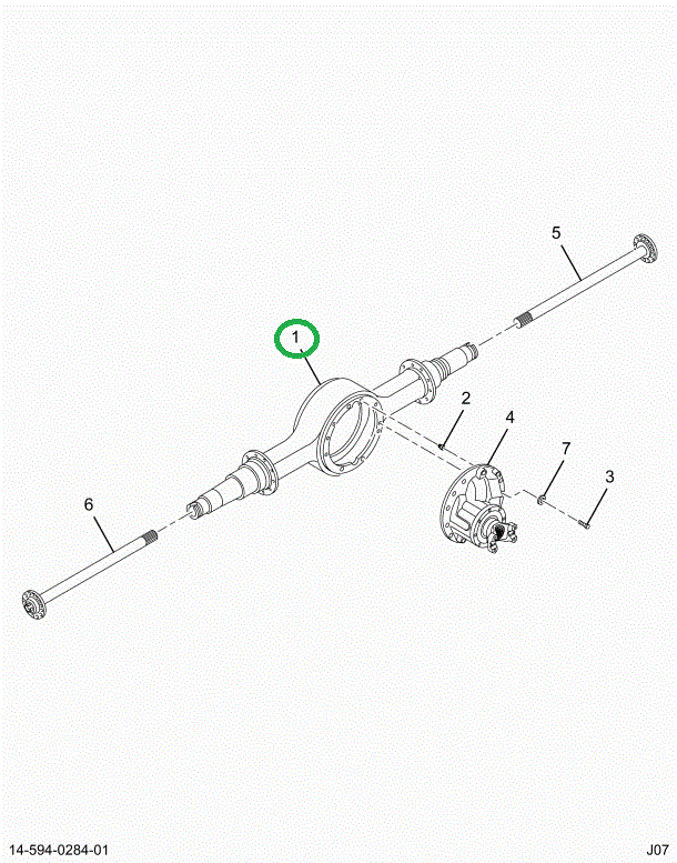 1665487C1 HOUSING  R/R AXLE