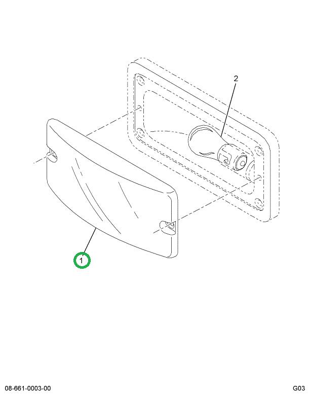 1665532C1 LENS DOME LIGHT DOOR