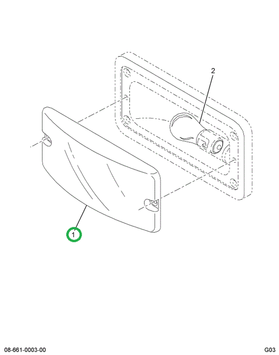 1665532C1 LENS DOME LIGHT DOOR