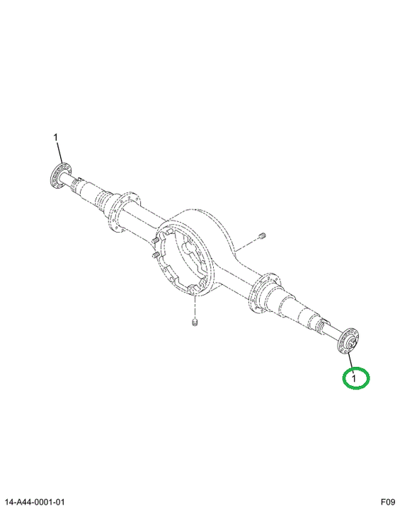 1665897C1 SHAFT RR AXLE 46SPL 38.75 LNG
