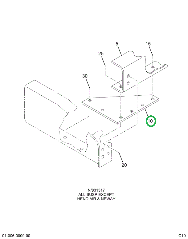 1666052C3 GUSSET  REAR CROSSMEMBER   FOR