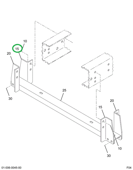 1666066C2 Bracket, Rear Cross Member, Lh