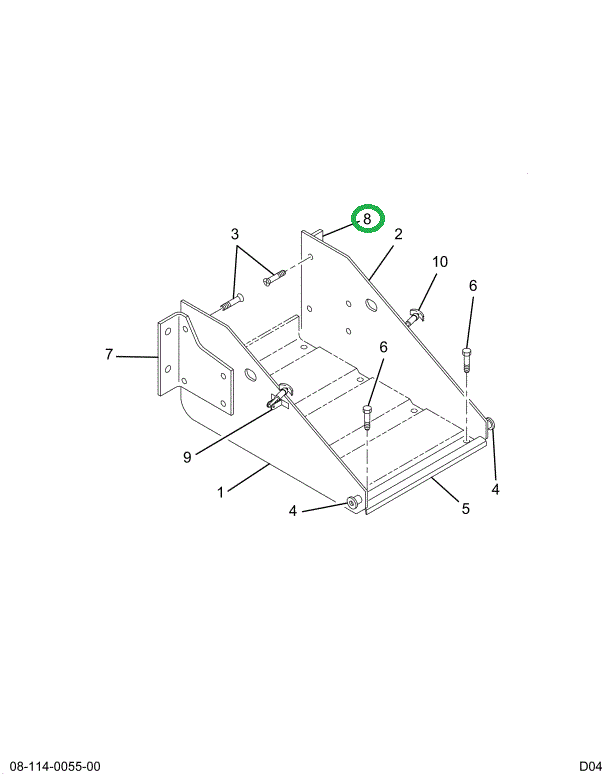 1666430C2 BRACKET BATTERY BOX LT