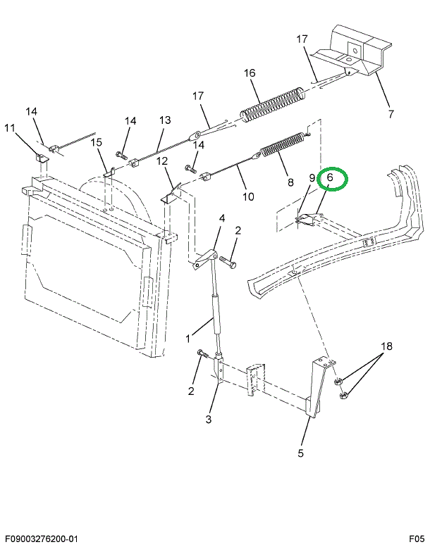 1666591C1 BRACKET HOOD SPRING