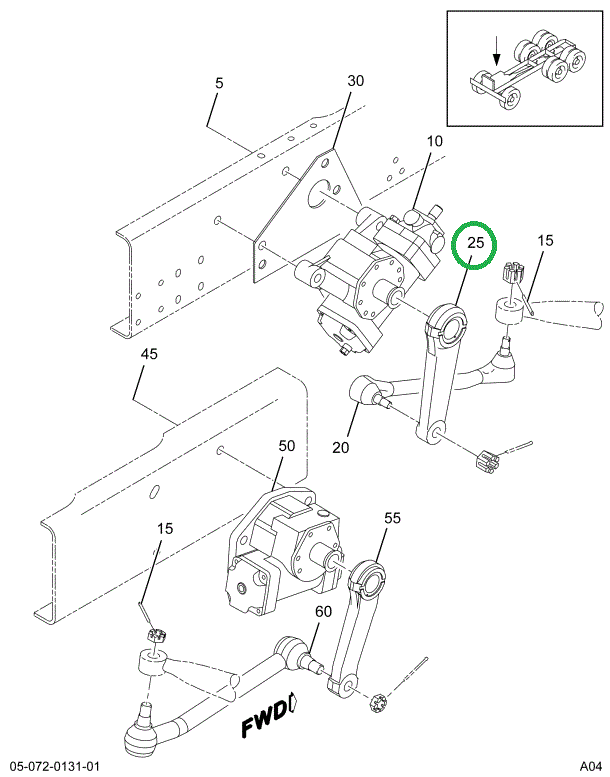 1667619C1 ARM STEERING GEAR